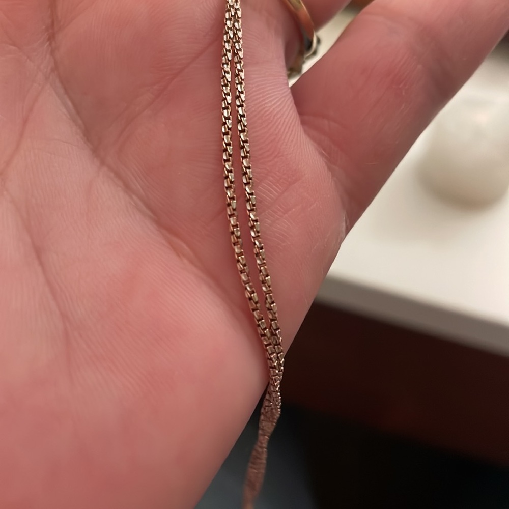 14k rose and yellow gold chain 18” - Picture 4 of 7